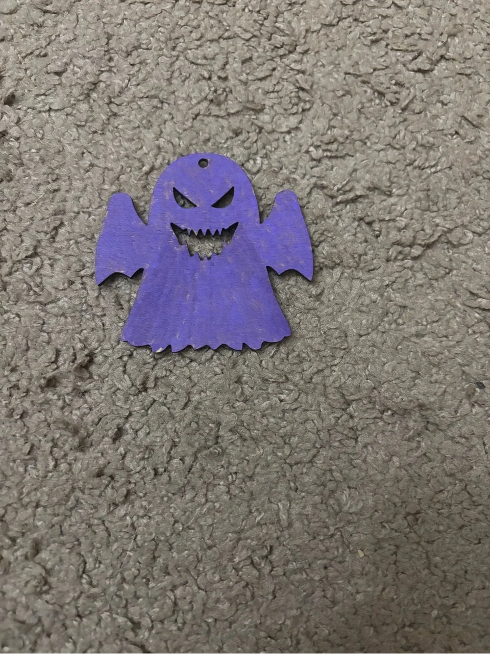 Purple Ghost Hanging Holiday Ornament
